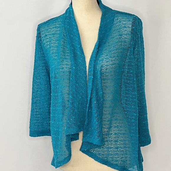 Peck & Peck Blue Cardigan Sz M - Picture 2 of 7